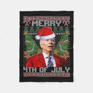 Couverture Polaire Joe Biden Joyeux Noël 4 juillet Laid Pour Qui