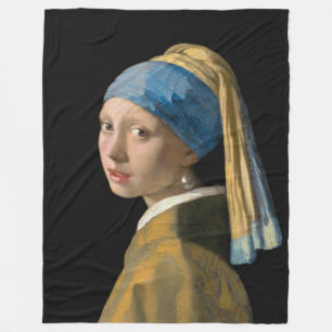 Couverture Polaire Johannes Vermeer - Fille avec une oreille perle