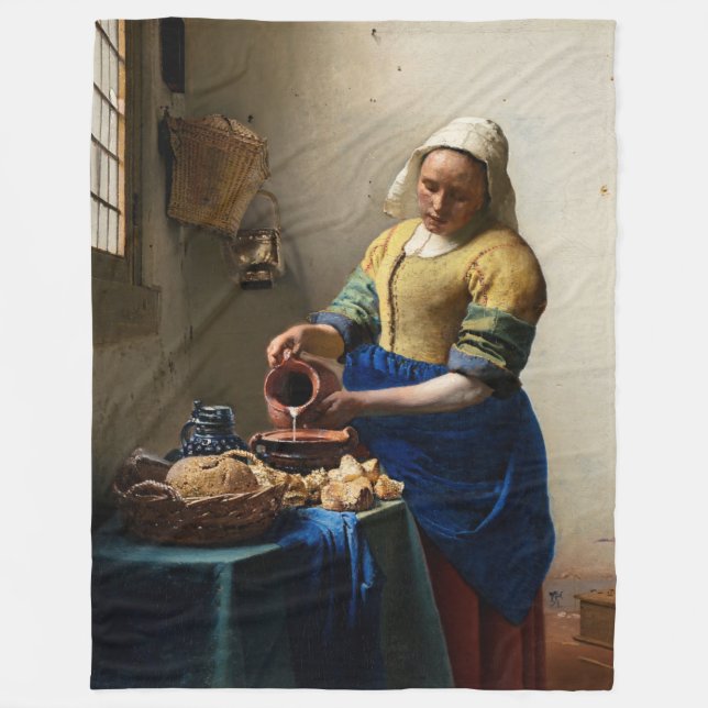 Couverture Polaire Johannes Vermeer - La Milkmaid (Devant)