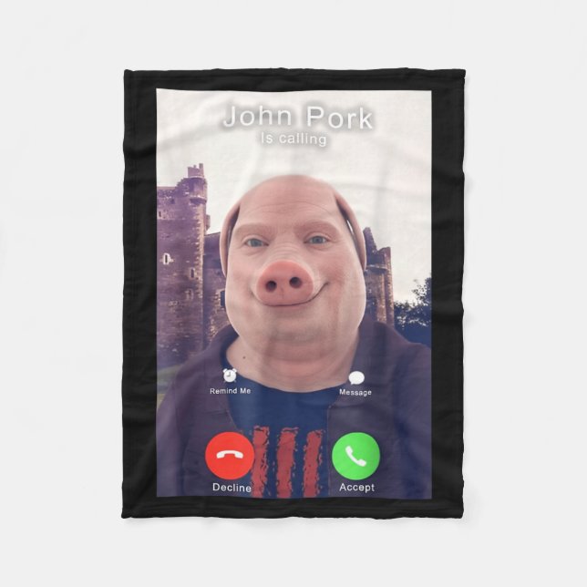 Couverture Polaire John Rk Is Calling Funny Answer Call Phone  (Devant)