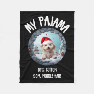 Couverture Polaire Joli caniche de Noël - Drôle Chien Conception pour
