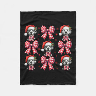 Couverture Polaire Joli Chien Dalmatien Rouge Coquette Coquette Bow C