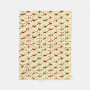 Couverture Polaire Joli chiot cœurs rouges personnalisés