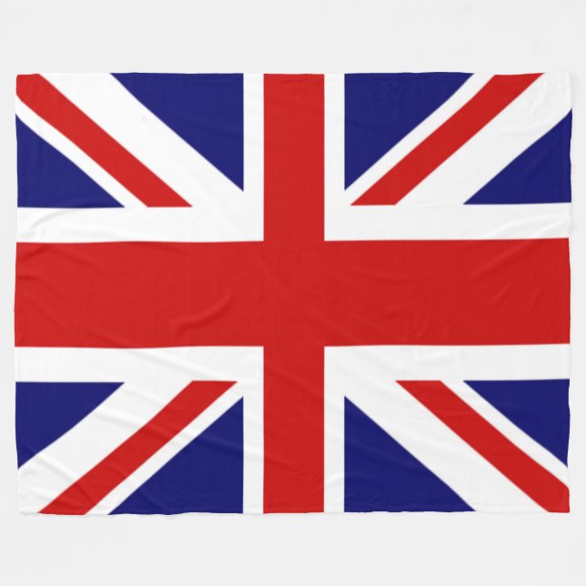 Couverture Polaire Joli drapeau du Royaume-Uni valet union (Devant (Horizontal))