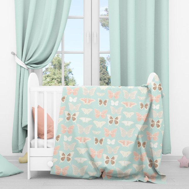 Couverture Polaire Joli Motif de papillons (Créateur téléchargé)