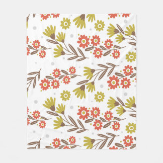Couverture Polaire Joli motif floral, arrière - plan sans soudure.