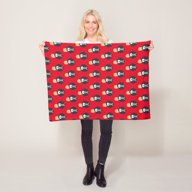 Couverture Polaire Joli Motif Lion scandinave (En situation)