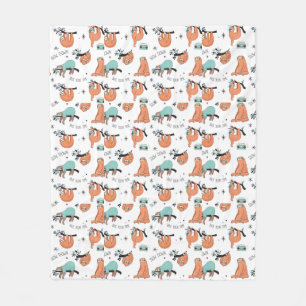 Couverture Polaire Joli Motif Sloth