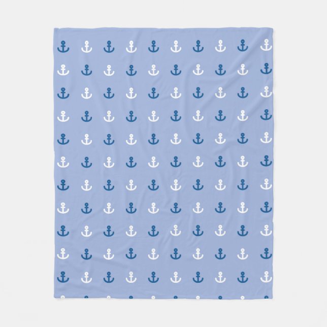 Couverture Polaire Joli petit Motif de Ancre (Devant)