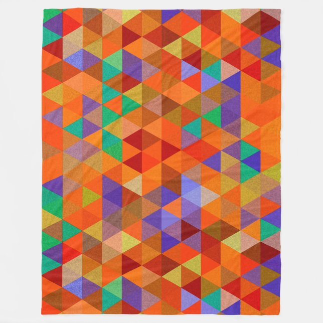 Couverture Polaire Joli Triangle grunge motif I + vos idées (Devant)