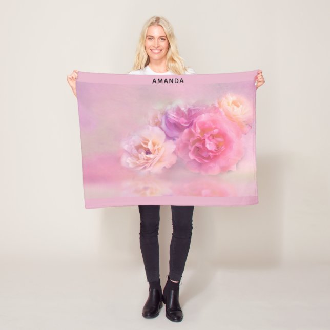 Couverture Polaire Jolie oeillette rose Stylo Photographie (En situation)