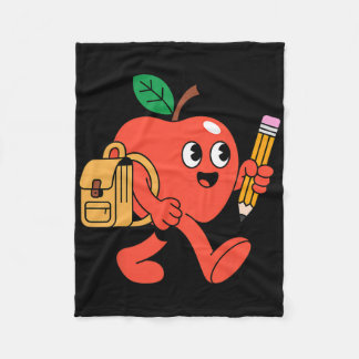 Couverture Polaire Jolie pomme qui retourne à l'école