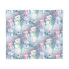 Jolie saison hivernale Snowmen Aquarelle Art