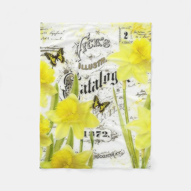 Couverture Polaire jonquilles vintages (Devant)