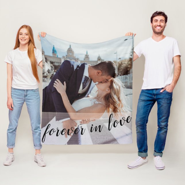 Couverture Polaire Joty Forever In Love Valentine's Day Black Photo (En situation)