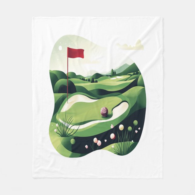 Couverture Polaire Jouer au terrain de golf (Devant)
