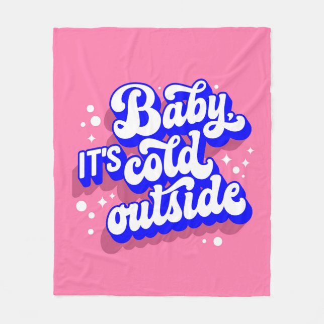 Couverture Polaire Jouer bébé, c’est froid en hiver (Devant)
