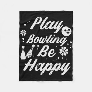 Couverture Polaire Jouer Bowling Be Happy Retro Bowler femmes garçon
