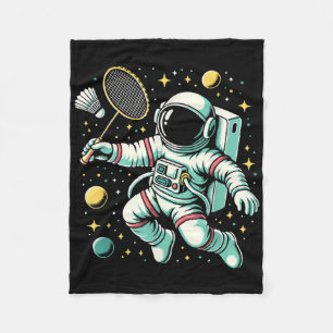 Couverture Polaire Joueur de badminton astronaute sport navette spati