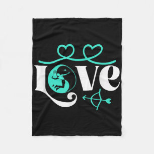 Couverture Polaire Joueur-de-badminton Jeu Volant Amour-yin-yang Badm