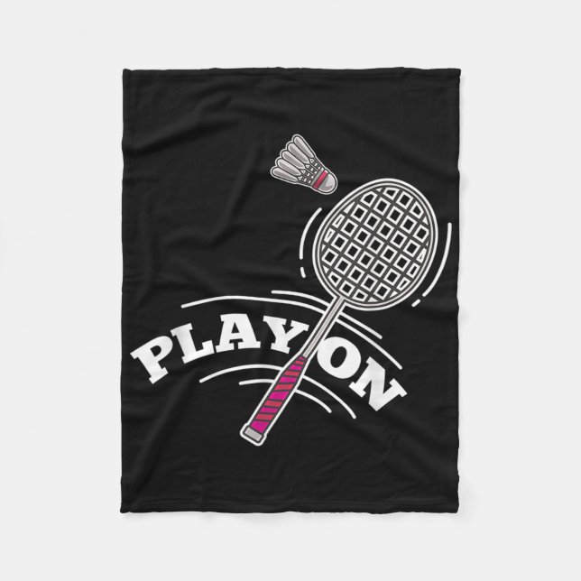 Couverture Polaire Joueur de badminton Sport Bâton Navette Raquette  (Devant)