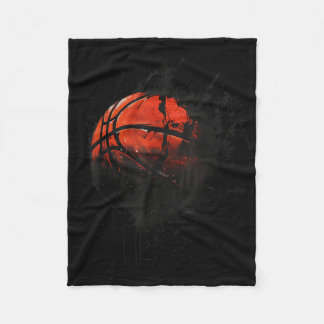 Couverture Polaire Joueur de basket-ball Aquarelle Dessin Ar