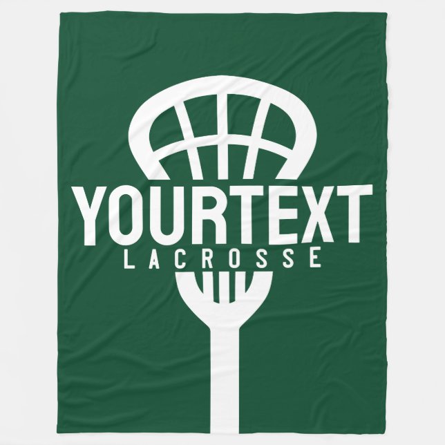 Couverture Polaire Joueur de crosse TEXTE PERSONNALISÉ Team Mesh Spor (Devant)