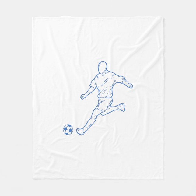 Couverture Polaire joueur de football (Devant)