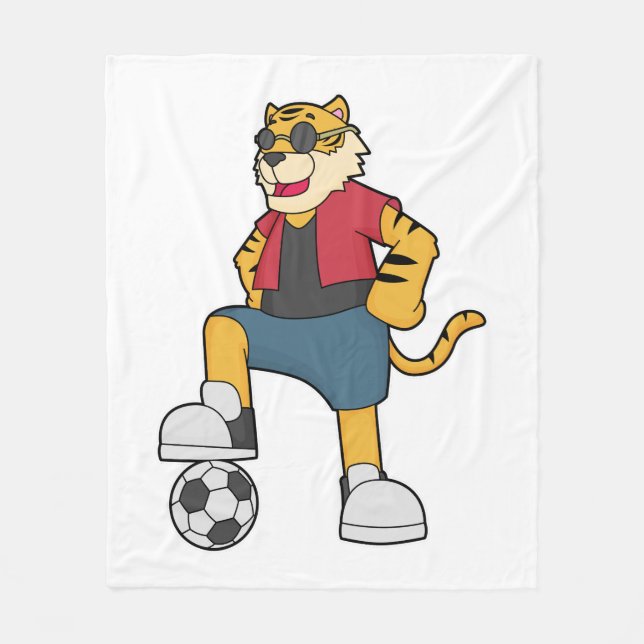 Couverture Polaire Joueur de football de Tiger (Devant)