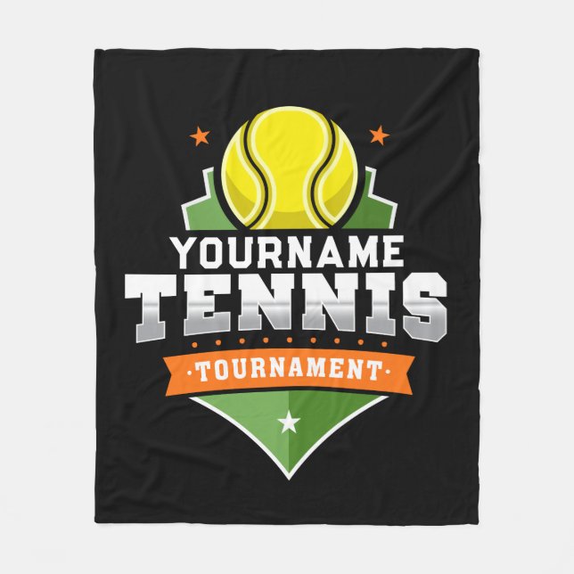 Couverture Polaire Joueur de tennis personnalisé NOM Tournoi de Varsi (Devant)