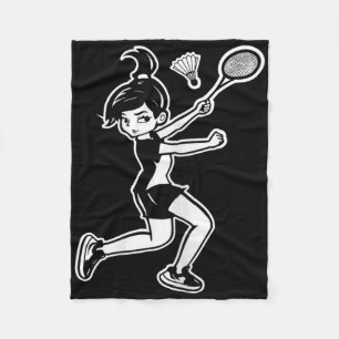 Couverture Polaire Joueuse de la navette de badminton