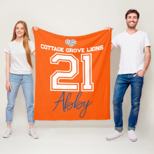 Couverture Polaire Joueuse de volley-ball senior personnalisée