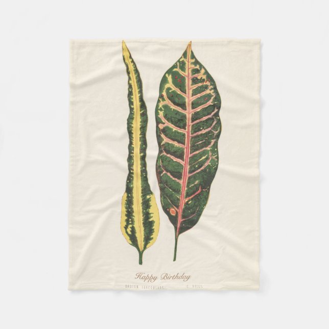 Couverture Polaire Jour d'anniversaire personnalisé Green Gift Fleece (Devant)