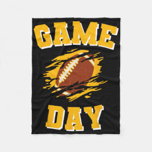 Couverture Polaire Jour De Jeu Début Football Black And Yellow Team F