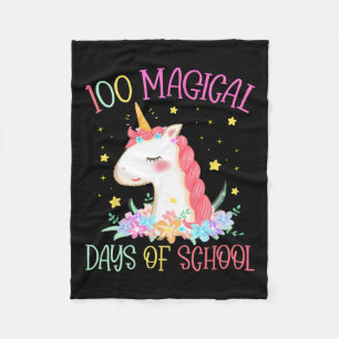 Couverture Polaire Jour De L'École Unicorne 100 Jours Magiques Filles