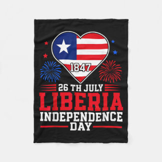 Couverture Polaire Jour de l'indépendance du Libéria 1847 Cœur patrio