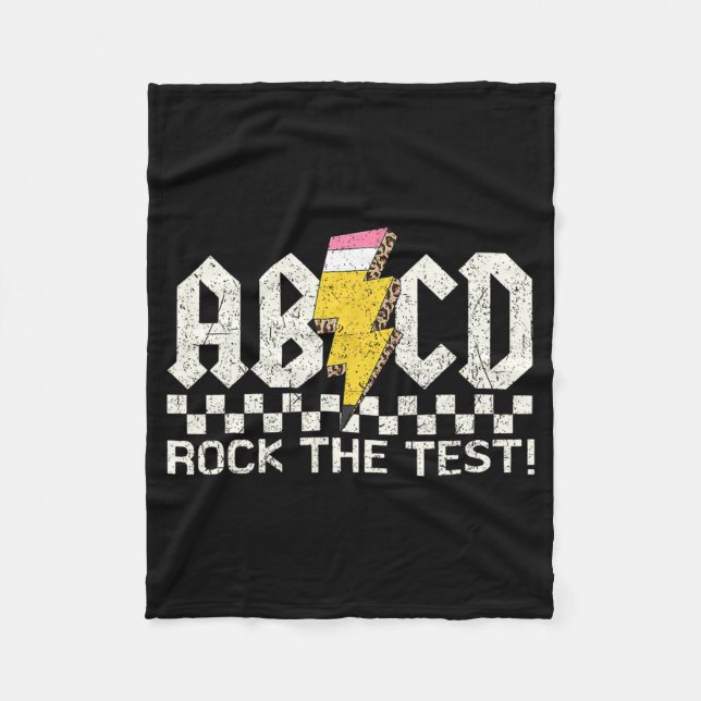 Couverture Polaire Jour Enseignant Test Retro Abcd Rock Test Jour Sch (Devant)