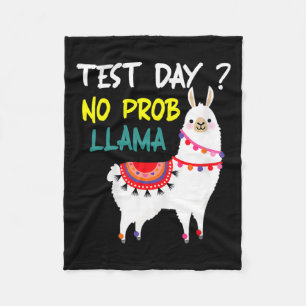 Couverture Polaire Jour No Prob-llama Llama Teacher Test Day Pour Le