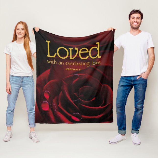 Couverture Polaire JOURNÉE DE LA Saint-Valentin L'Amour de Dieu chrét (En situation)