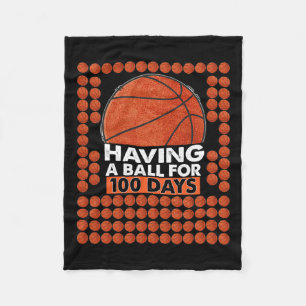 Couverture Polaire Jours De Basketball Scolaire 100E Jour Ballons Pou