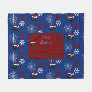 Couverture Polaire Joyeuse araignée de Noël personnalisée