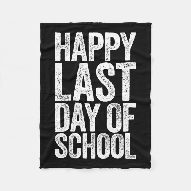 Couverture Polaire Joyeuse Dernière Journée D'Enseignant Étudiant (Devant)
