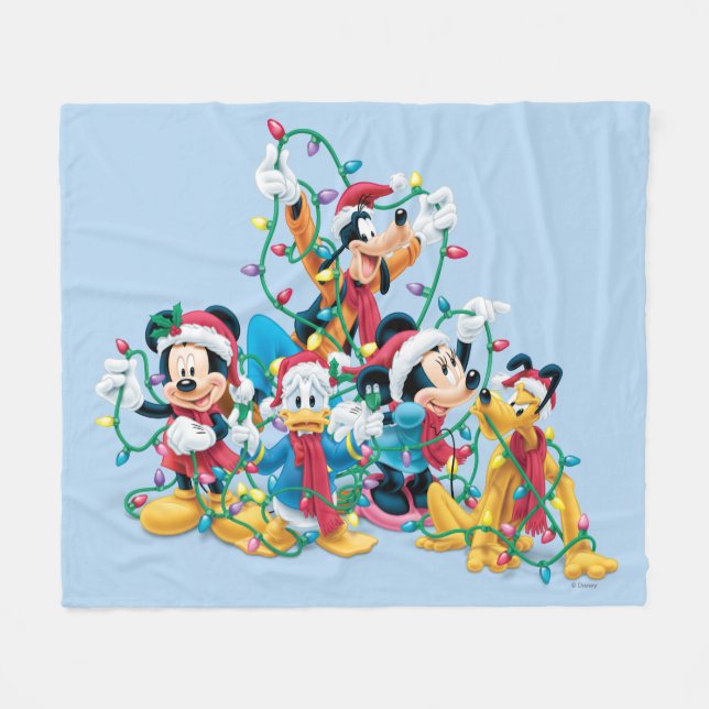 Couverture Polaire Joyeuses fêtes | Mickey & Friends (Devant (Horizontal))