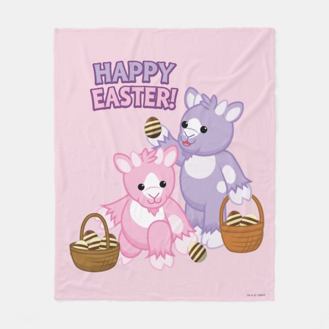 Couverture Polaire Joyeuses Pâques ! (Devant)