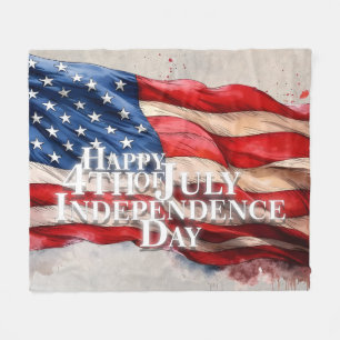 Couverture Polaire Joyeux 4 juillet - Fête de l'Indépendance