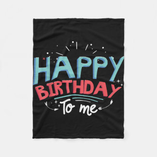 Couverture Polaire Joyeux anniversaire au design d'anniversaire fête