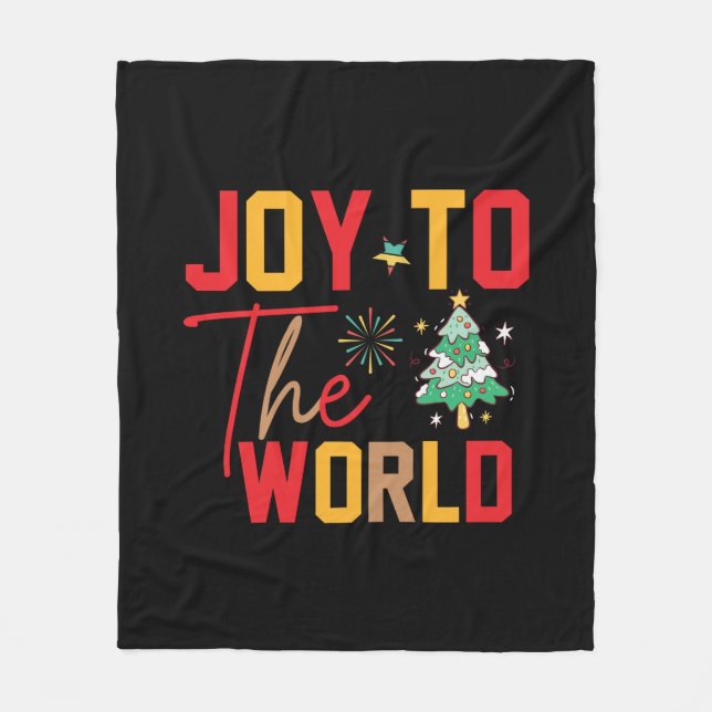 Couverture Polaire Joyeux cadeau de Noël au monde (Devant)