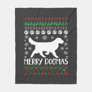 Couverture Polaire Joyeux Dogmes Chien Flocon de Neige Sweat de Noël