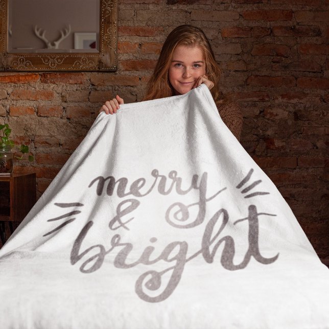 Couverture Polaire Joyeux et lumineux - argent (Créateur téléchargé)