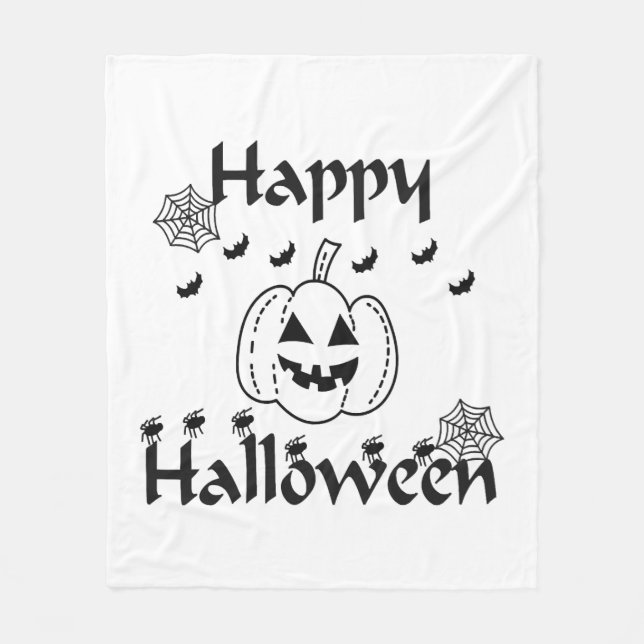 Couverture Polaire Joyeux Halloween (Devant)
